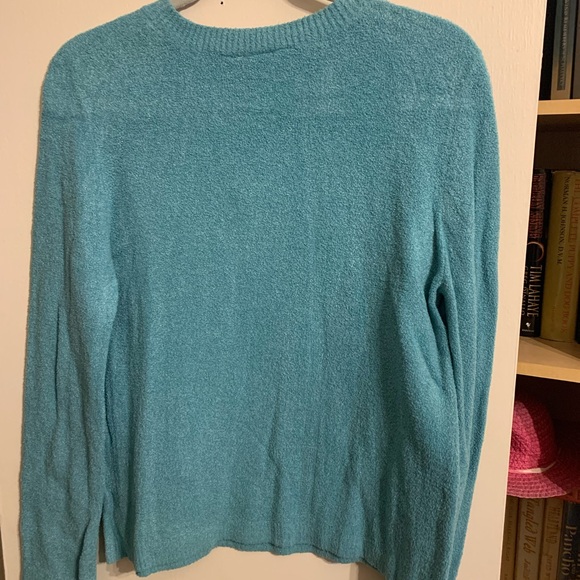 Croft & Barrow Women's V-Neck Sweater - Teal - Picture 2 of 2